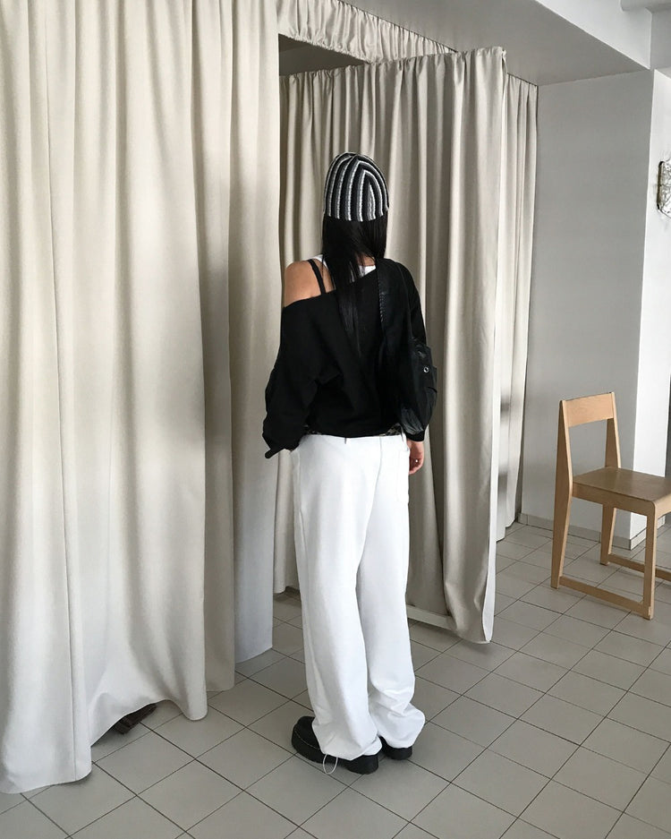 船領美肩細節針織上衣