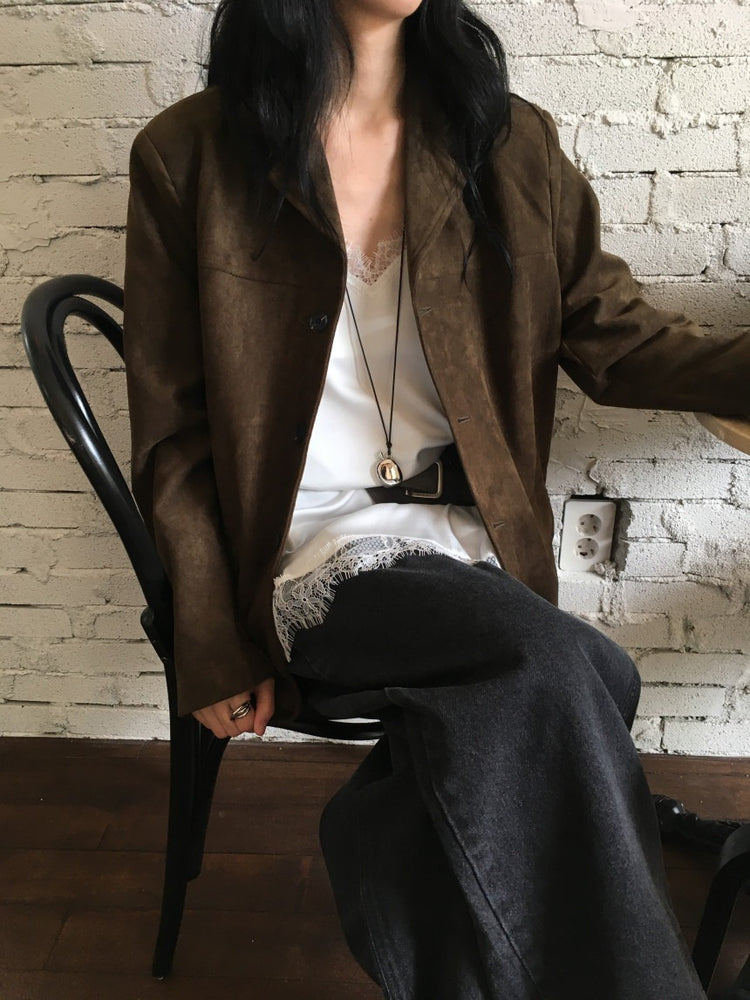 (現)基礎黑灰闊牛仔褲