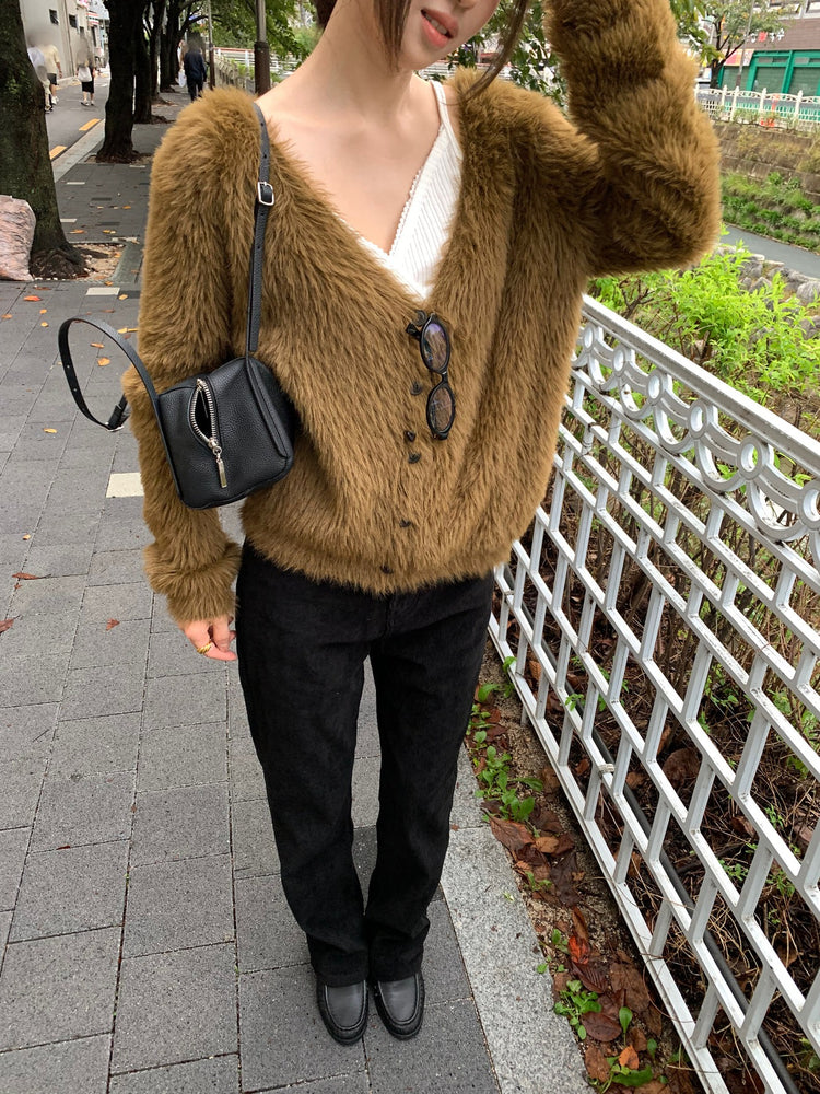 美色親膚毛絨質感外套