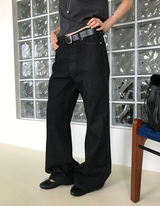 經典原色微喇叭牛仔褲