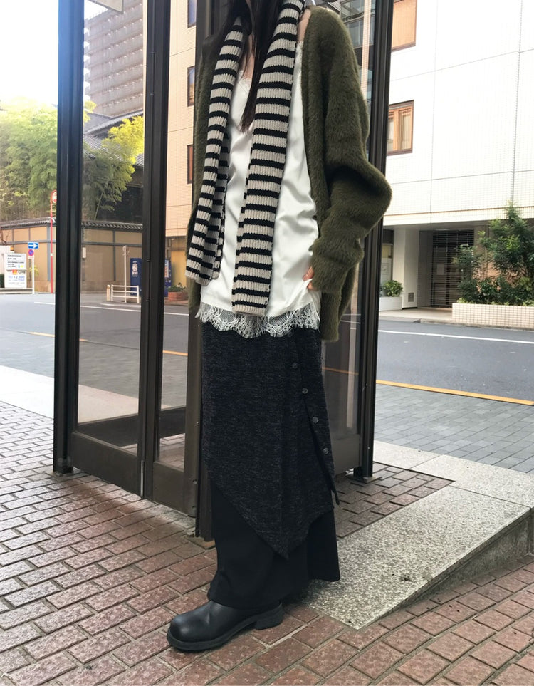 不規則設計感假兩件及踝裙