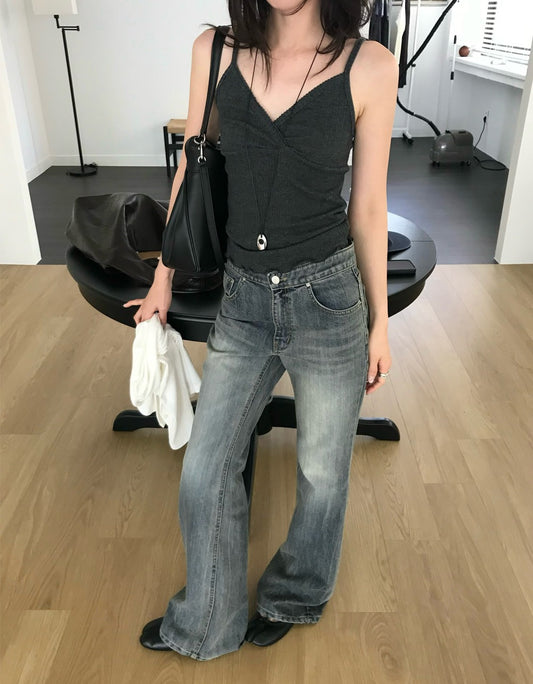 復古美色boot cut牛仔褲
