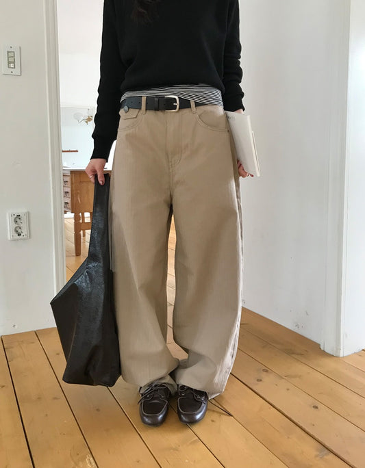 經典人字紋理繭型褲