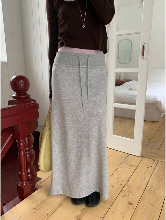 寬腰頭細節抽繩及踝裙