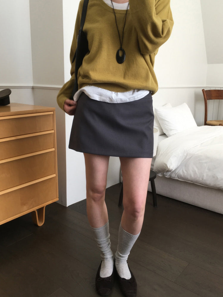 經典極簡低腰裙褲