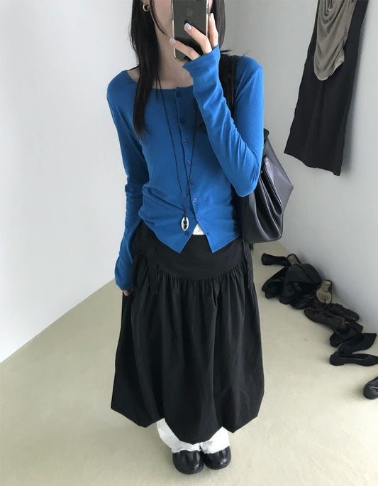 美色圓領排鈕外套