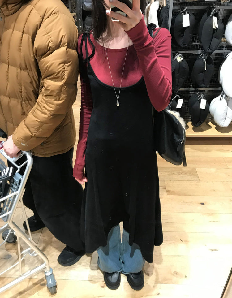 掛脖不規則細節多造型連身裙