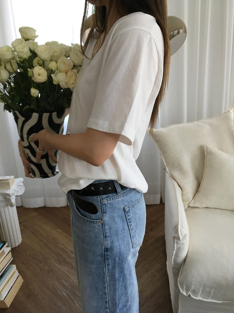 U領隨性寬鬆上衣