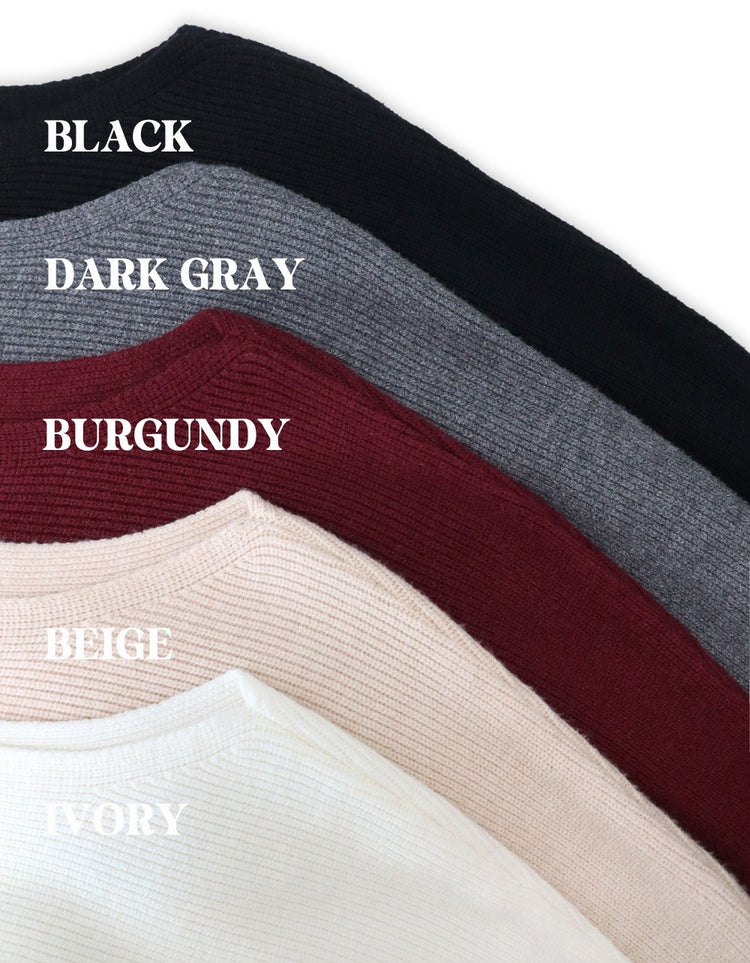 美肩側扣鈕細節坑紋針織衫