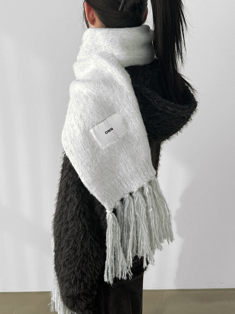 毛絨雙拉鏈鐵環細節連帽外套