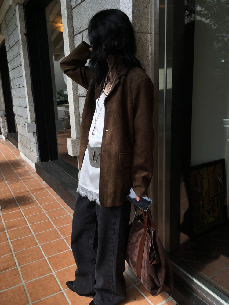 (現)美色絨面質感西外