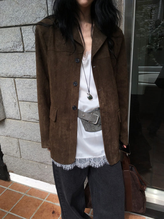 (現)美色絨面質感西外