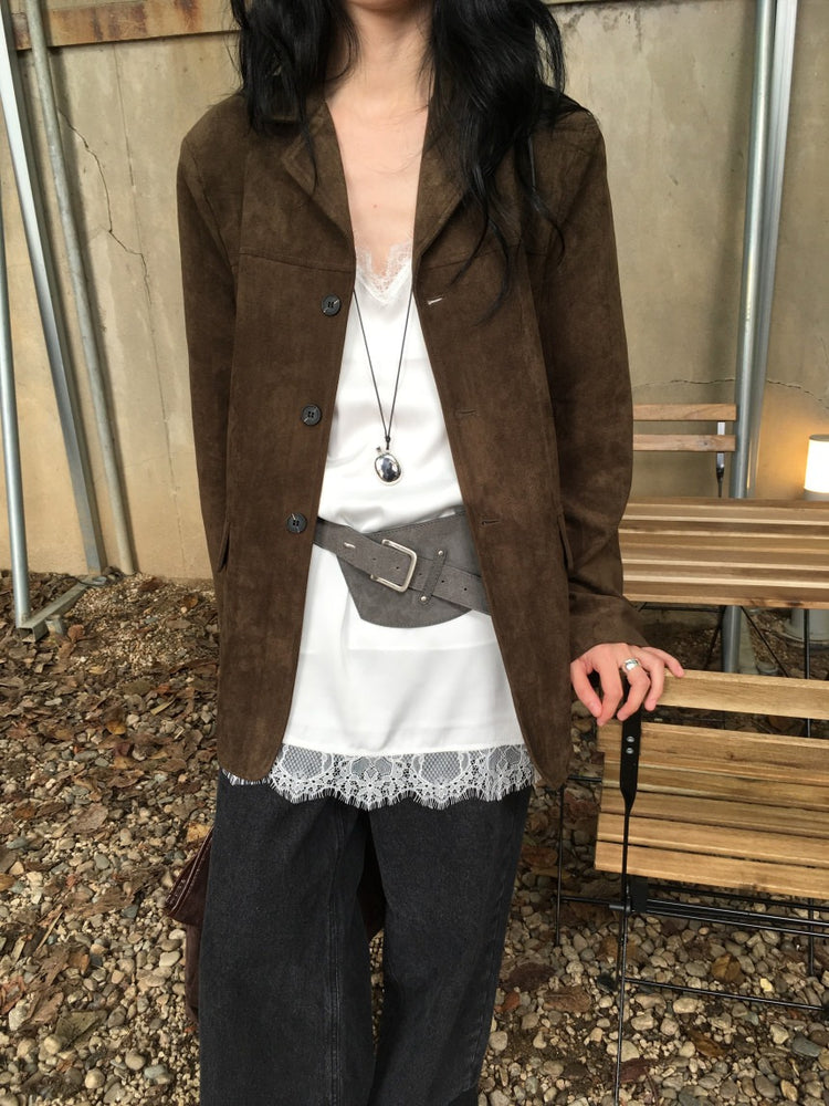 (現)美色絨面質感西外