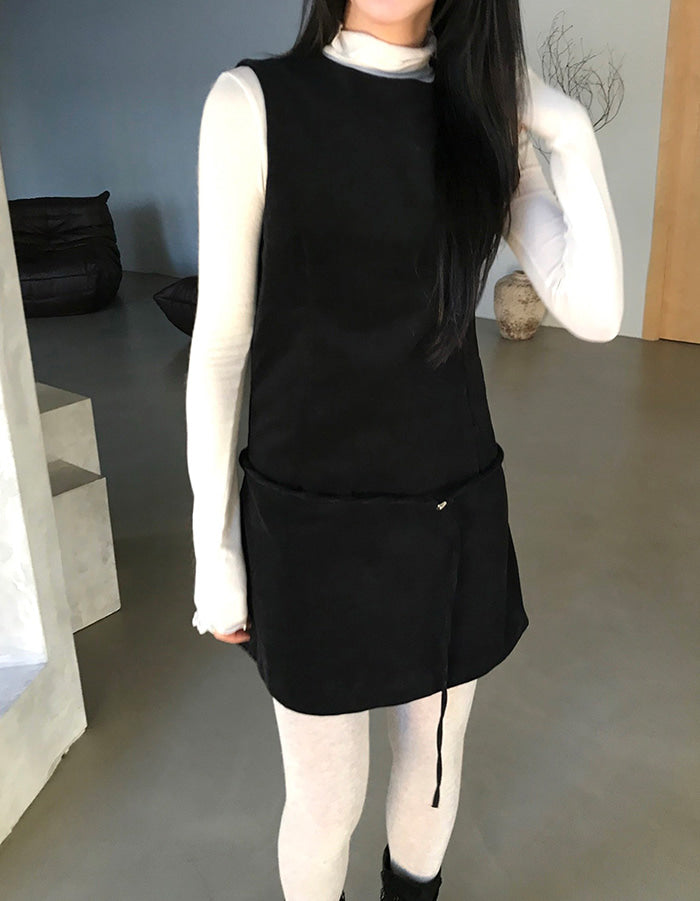 經典極簡腰帶細節連身裙