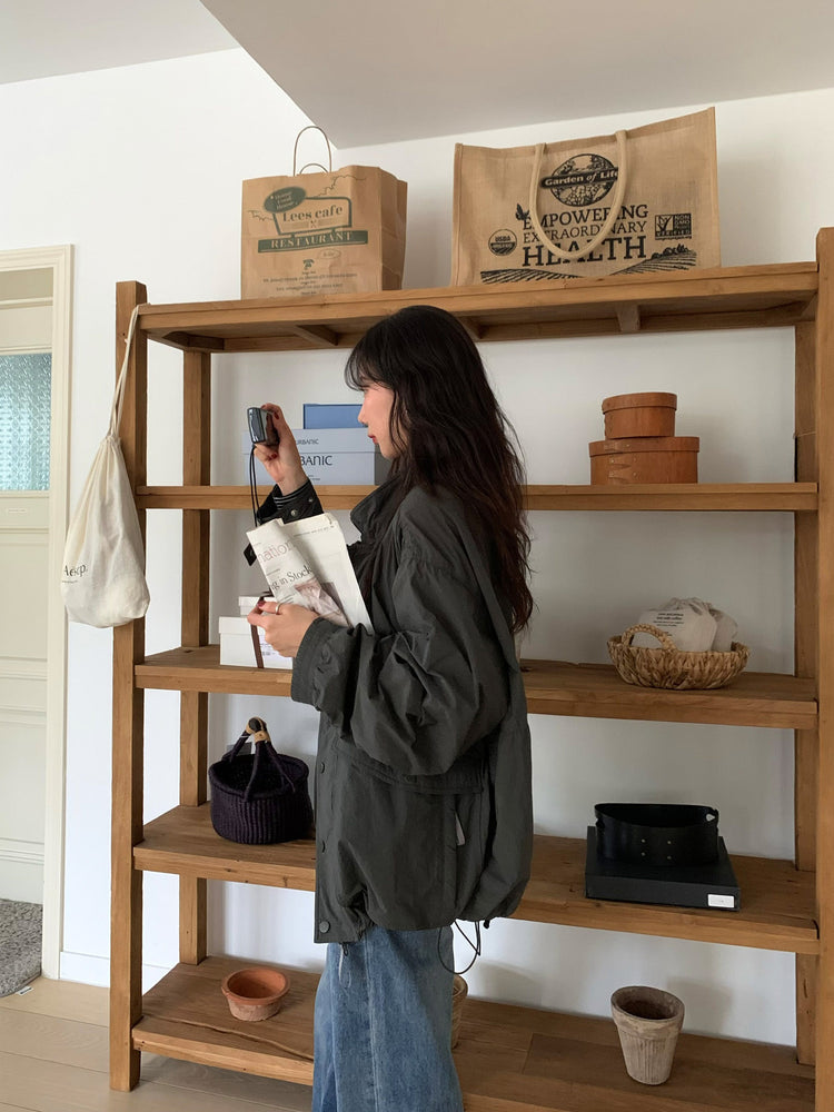 基礎復古美刷色直筒牛仔褲