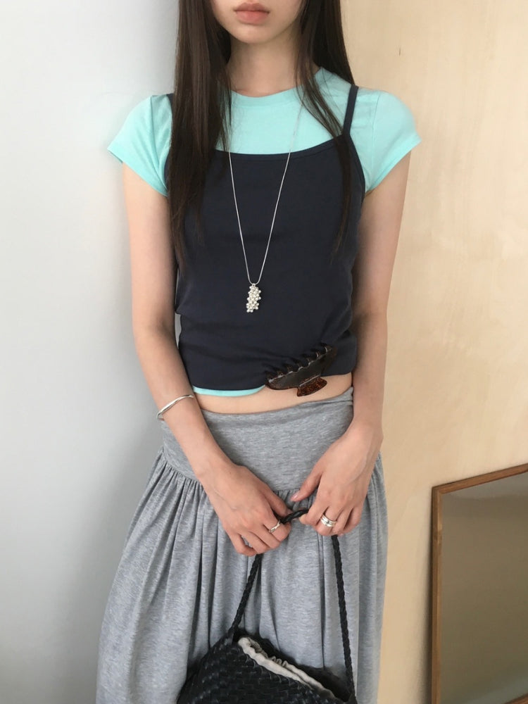 簡約美色修身背心