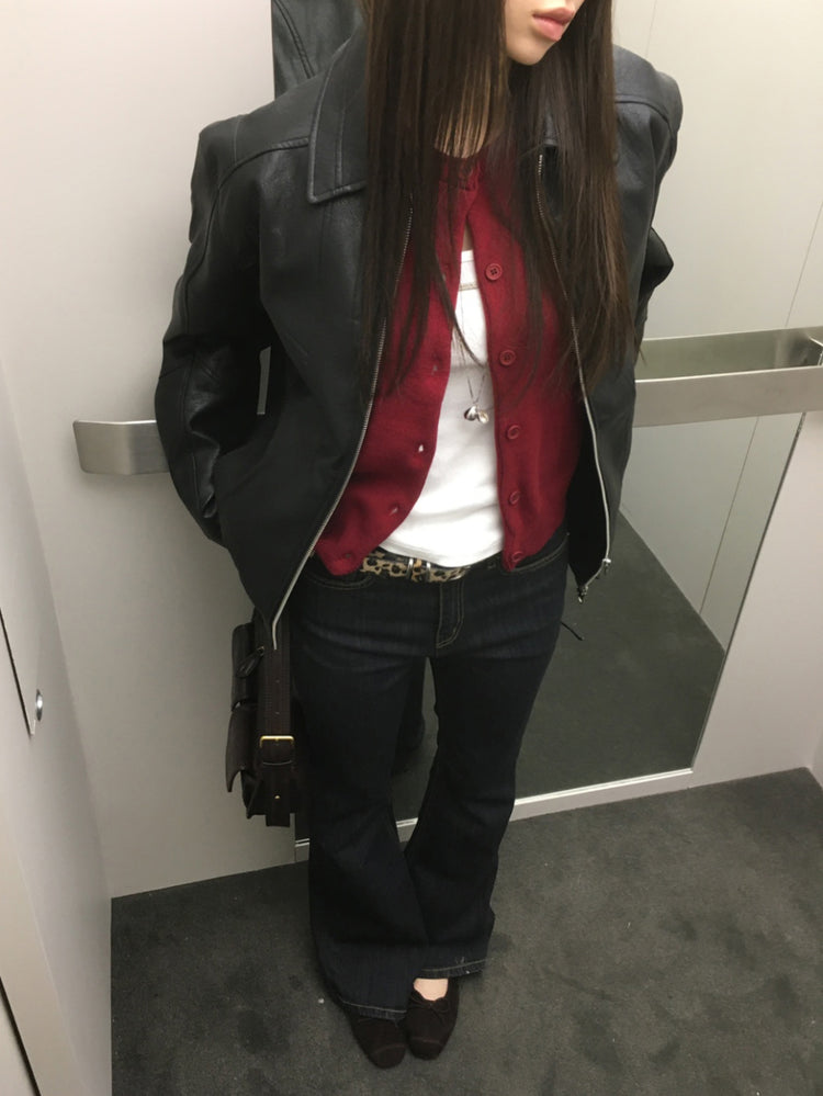 美色細帶鐵牌修身背心