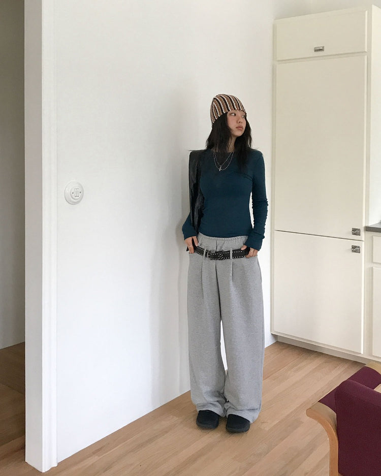 美色羊毛透膚上衣