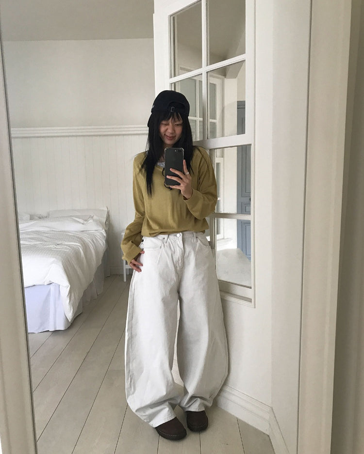 微透美色V領針織衫