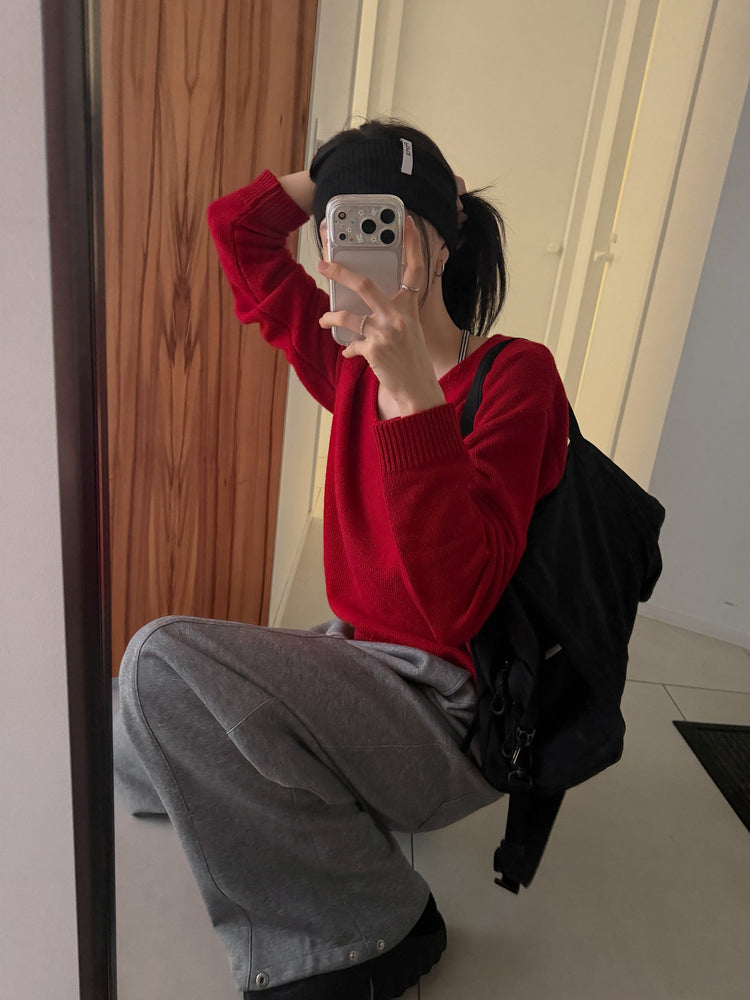 掛脖條紋修身上衣