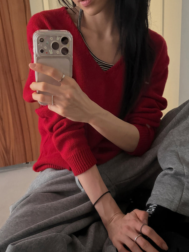 掛脖條紋修身上衣