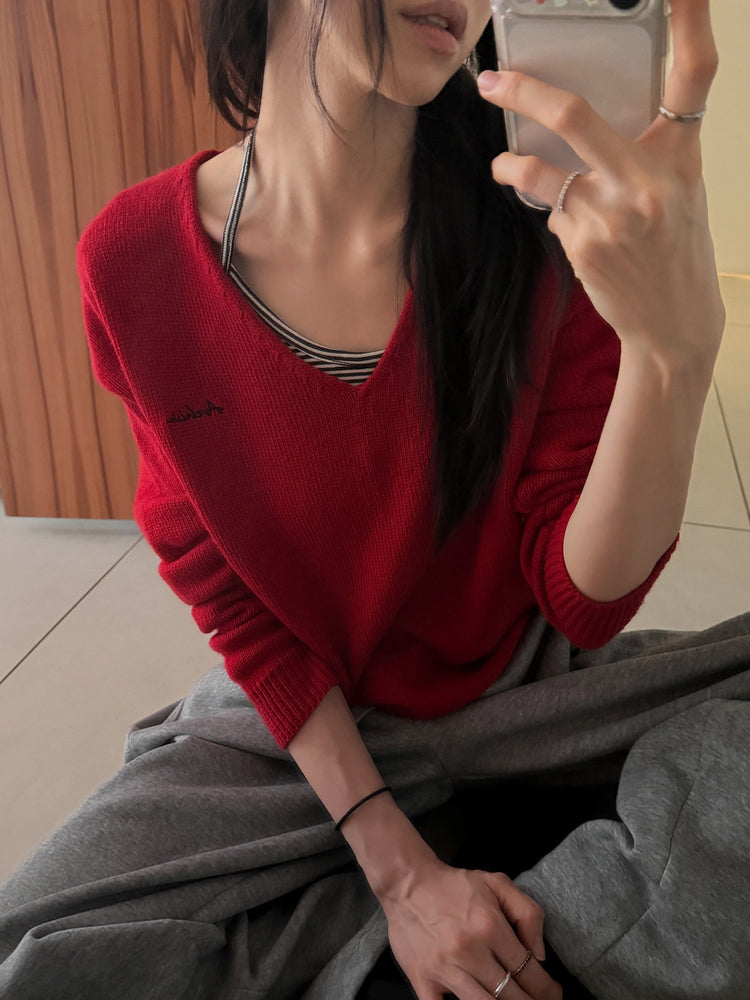 掛脖條紋修身上衣