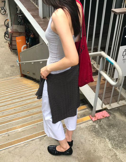 條紋掛脖上衣