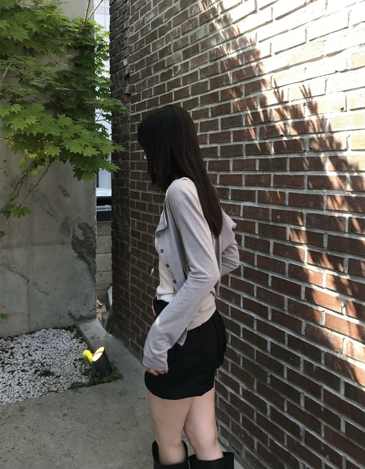 美色圓領排鈕外套