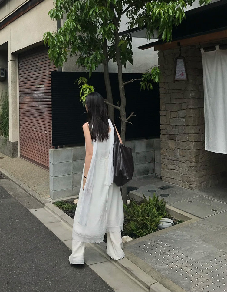 蕾絲邊紋理細節連身裙