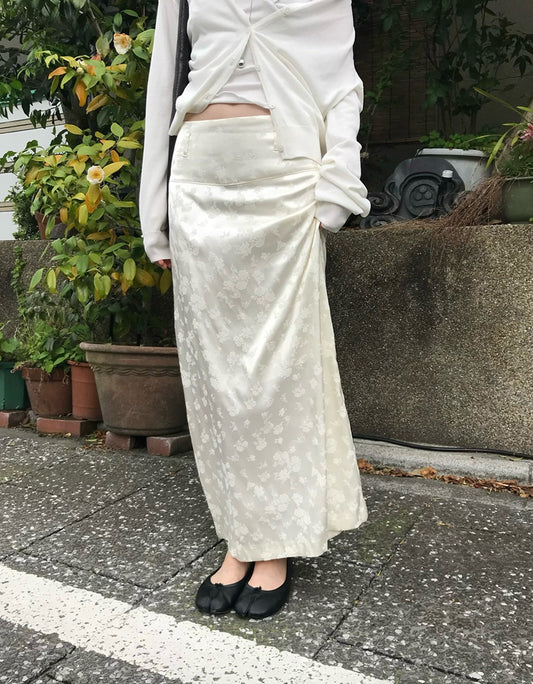 光澤感暗花紋理直裙