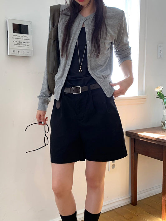 美色排鈕束袖細節外套