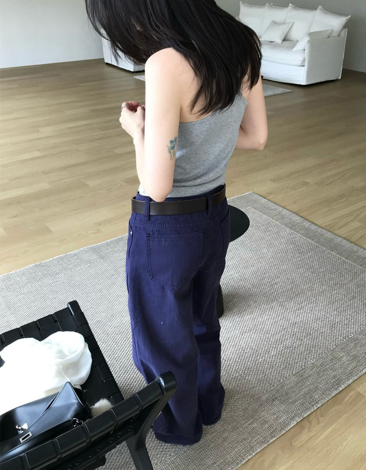 美色口袋細節直褲
