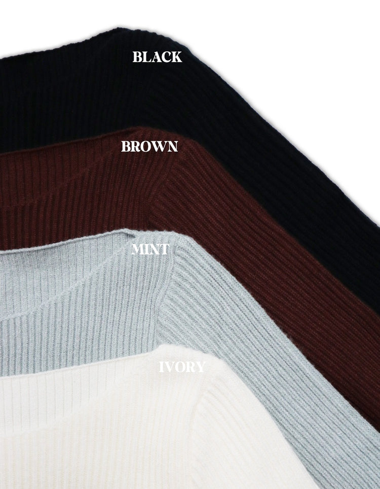 坑紋側開叉扣鈕細節針織上衣