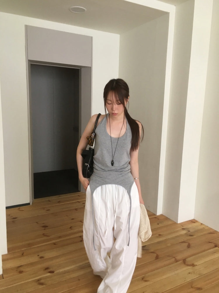 掛脖垂帶設計感細節上衣