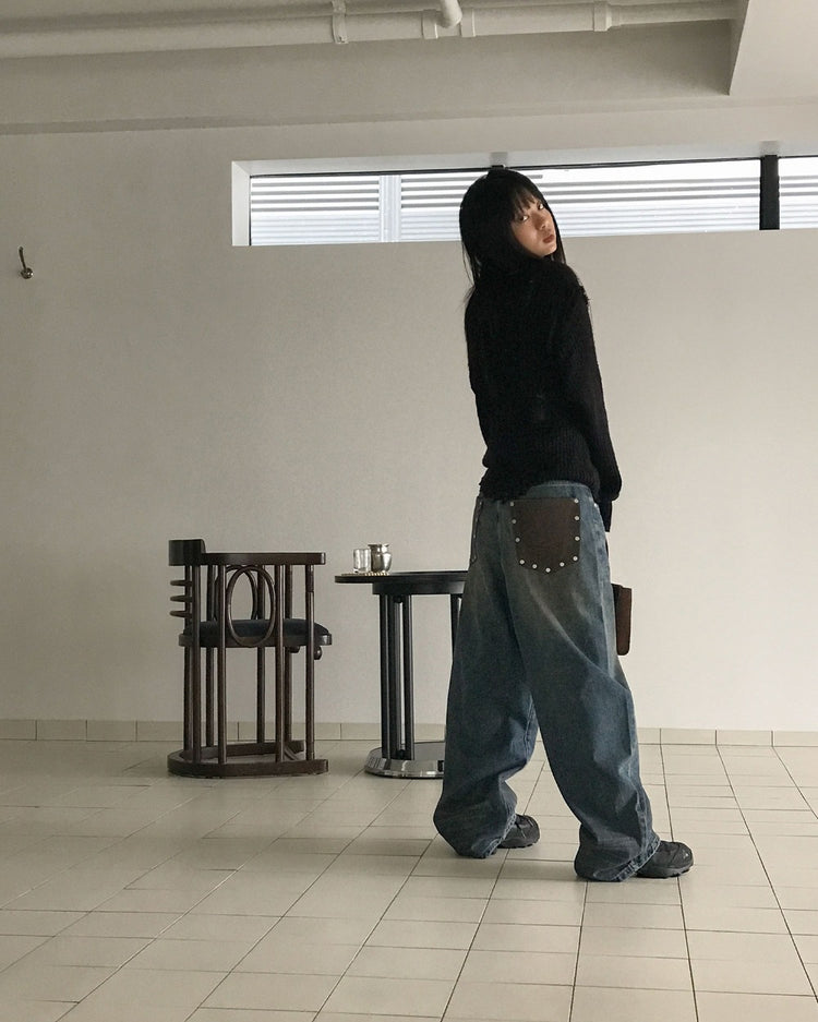 破壞感不修邊細節針織衫