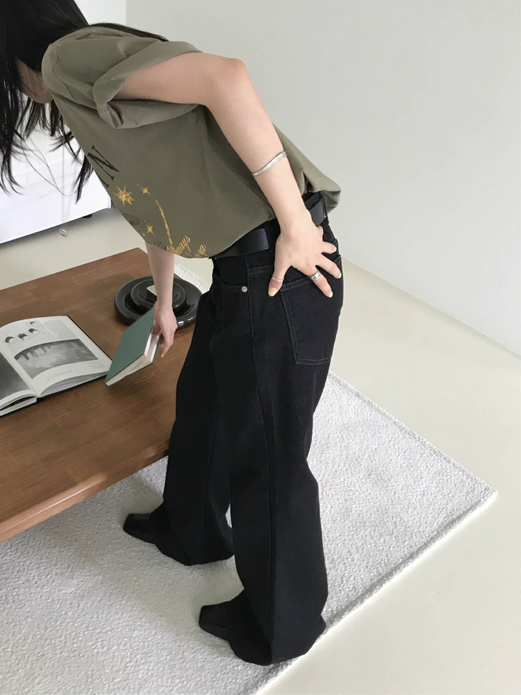 復古印花天使圖案寬鬆上衣