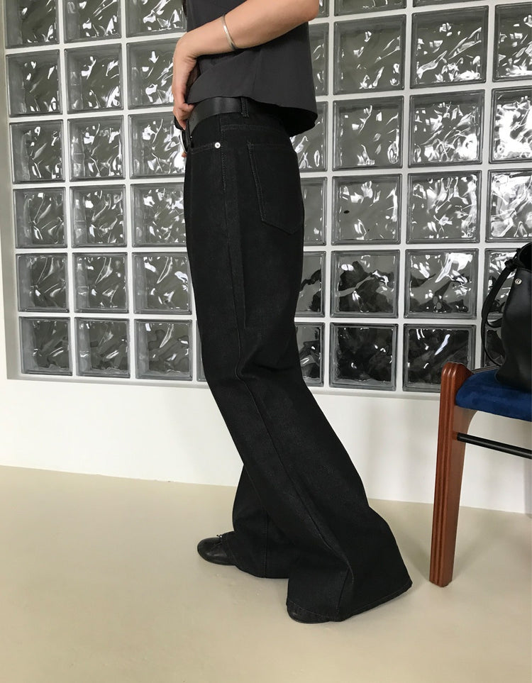 經典原色微喇叭牛仔褲