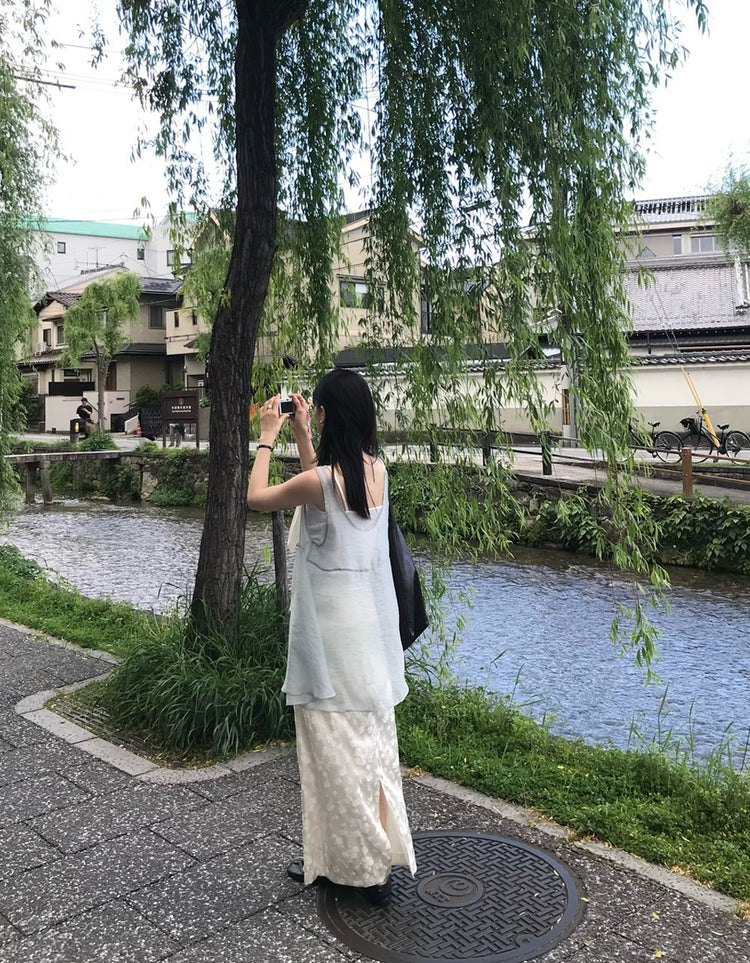 光澤感暗花紋理直裙