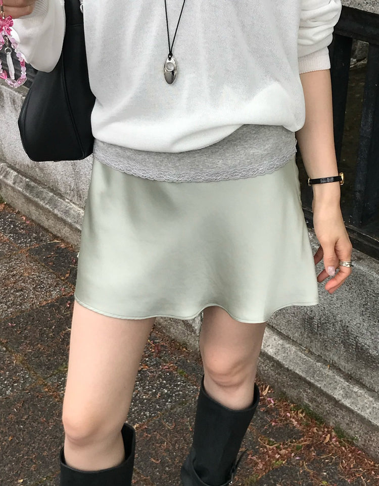 美色蕾絲邊細節背心