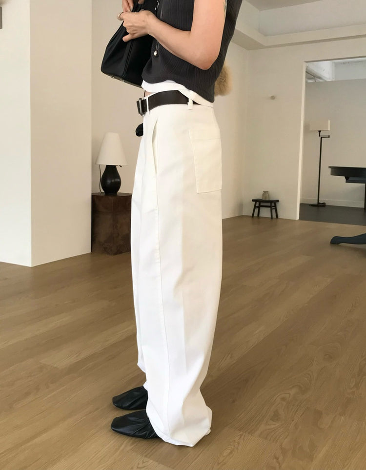 內前壓線細節直褲