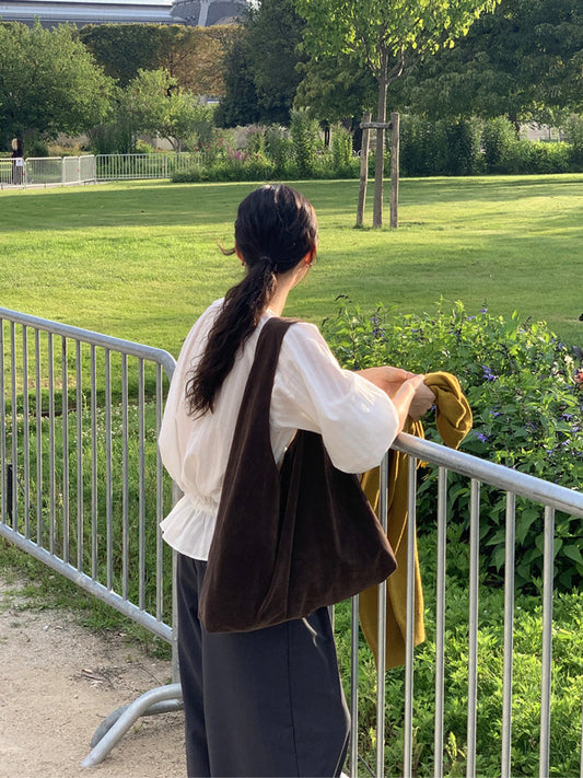 極簡磨砂皮質感hobo bag