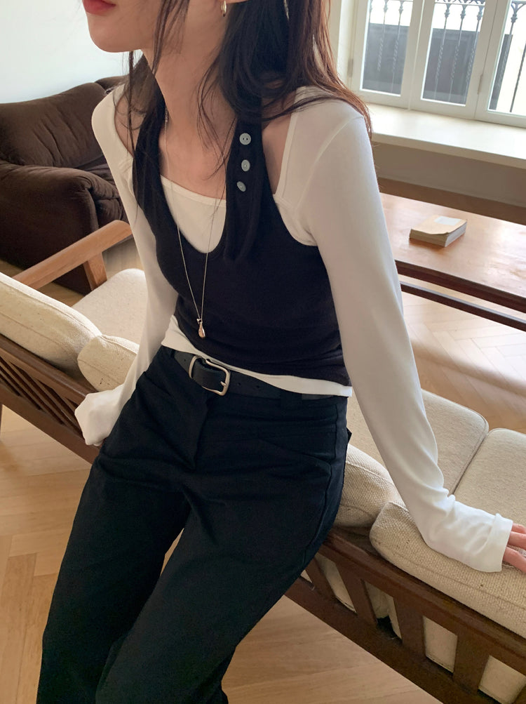 方領基礎修身上衣