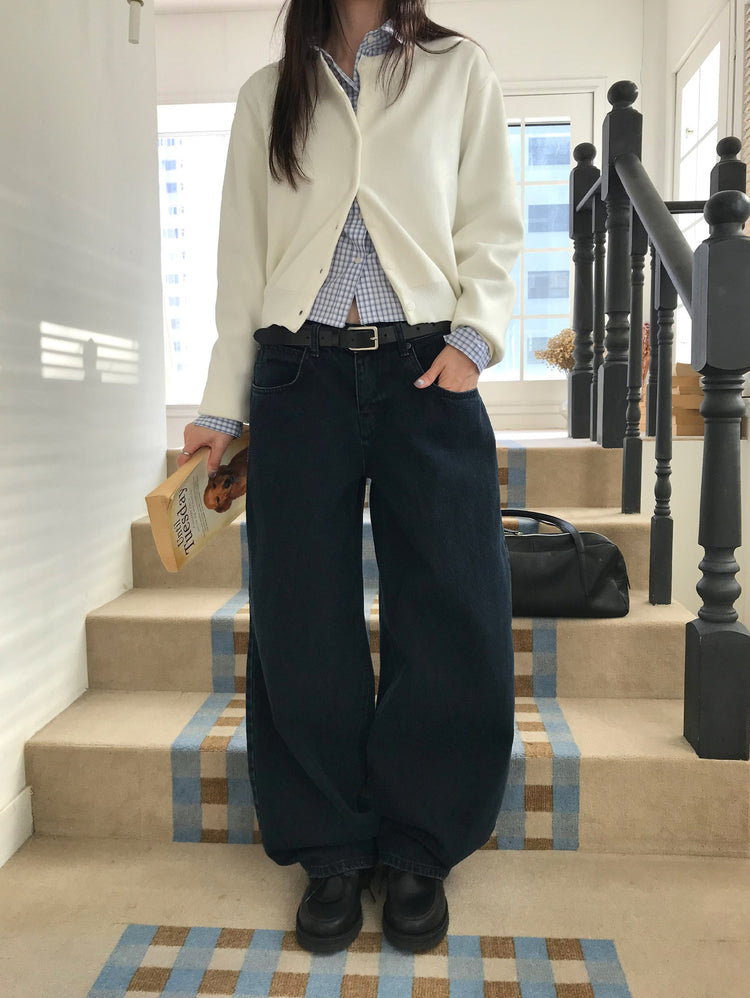經典基礎繭型牛仔褲