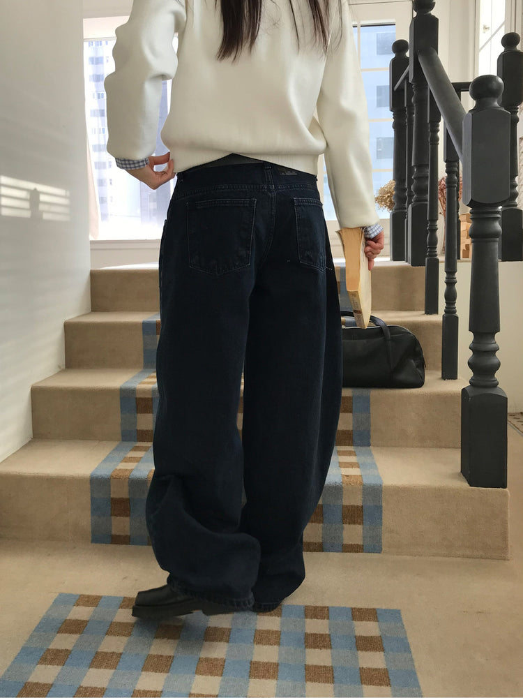 經典基礎繭型牛仔褲