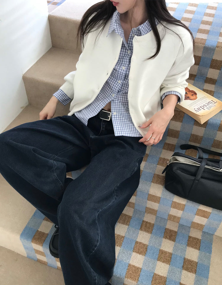 美色經典排鈕針織外套