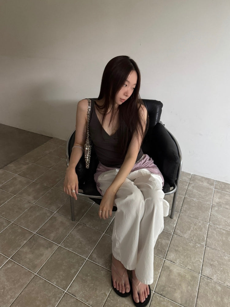 微透垂感交疊上衣