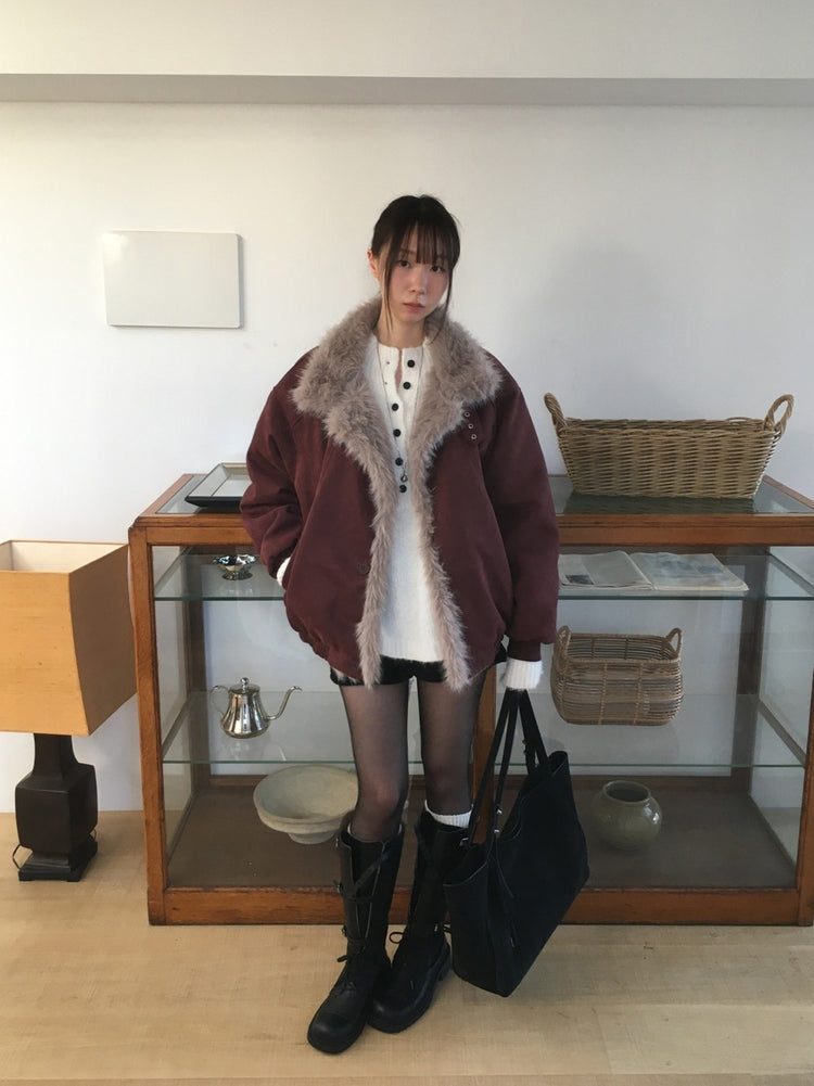 微立領美肩細節毛衣