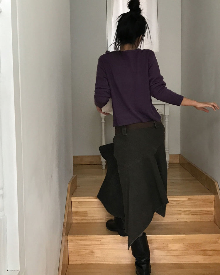 洗水不規則設計感半裙