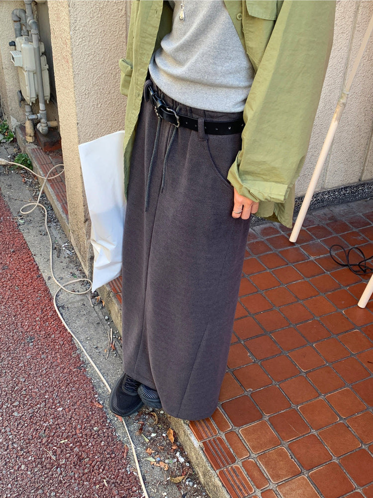 細腰頭皮帶扣壓線及踝棉裙