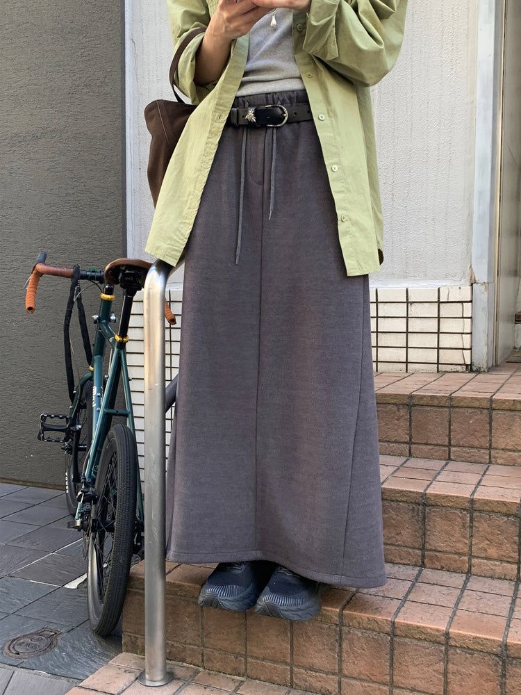 細腰頭皮帶扣壓線及踝棉裙